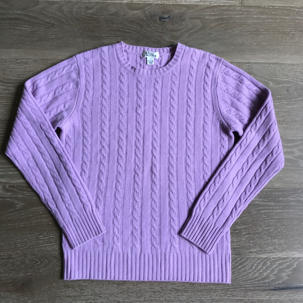 Lilly Pulitzer 100% Cashmere Cable Knit Sweater